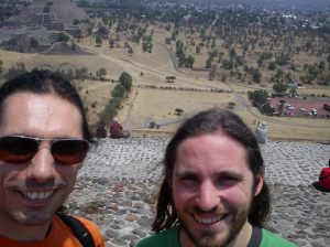 On top of the Pyramid with Nicolas, getting red.